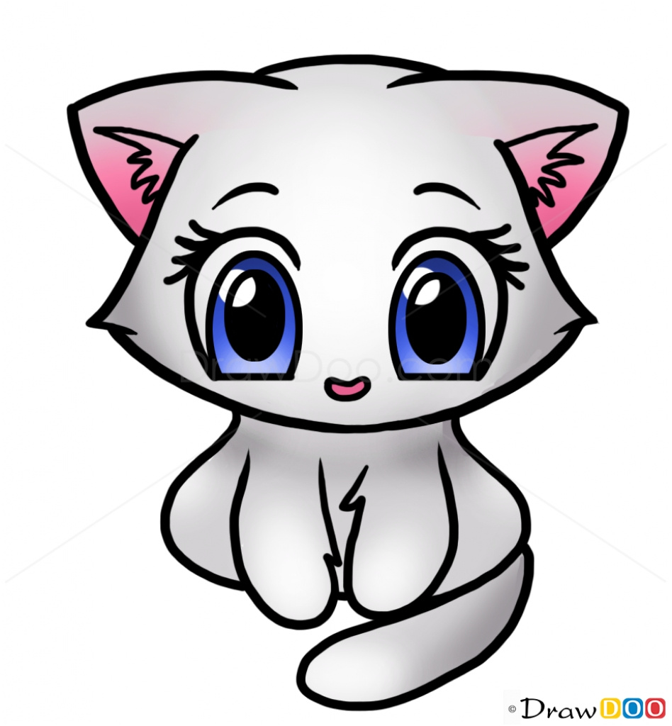 948x1024 easy kitty cartoon cute cats drawings - Cute Kitty Drawing