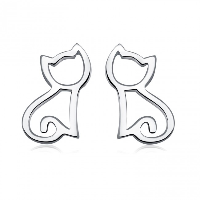 650x650 open frame drawing women cute kitty cat sterling sliver - Cute Kitty Drawing