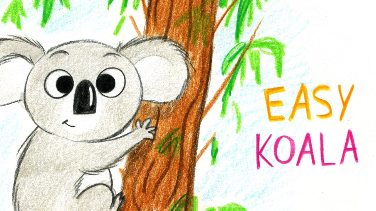 1280x720 How To Draw A Cute Koala - Cute Koala Drawing