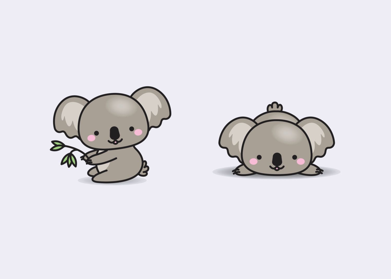 1500x1073 Premium Vector Clipart - Cute Koala Drawing