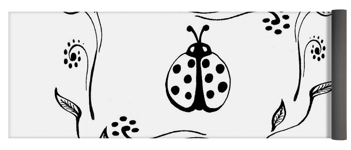 1171x500 Cute Ladybug Baby Room Decor V Yoga Mat For Sale - Cute Ladybug Drawing