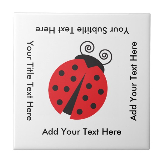 540x540 cute ladybug drawing ceramic tile - Cute Ladybug Drawing
