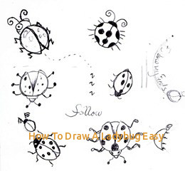 260x240 How To Draw A Ladybug Easy - Cute Ladybug Drawing