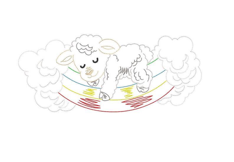 794x550 cute animal sheep lamb sketch line drawing embroidery machine etsy - Cute Lamb Drawing