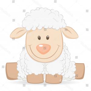 300x300 cute small sheep illustration ink sketch drawing with baby lamb gm - Cute Lamb Drawing