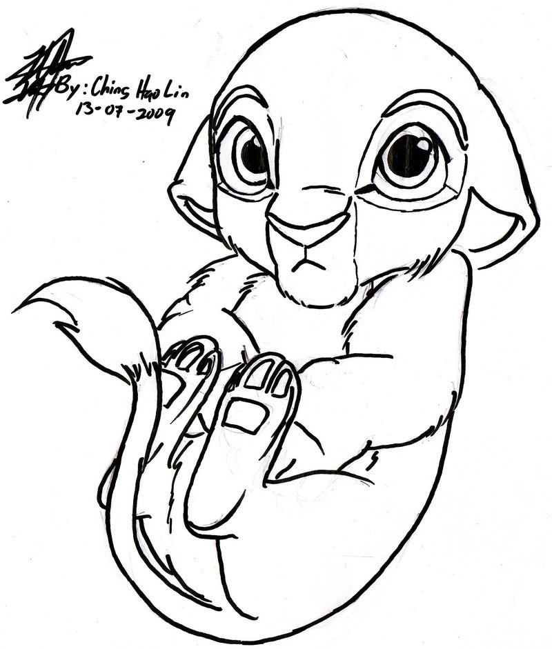 800x941 Lion Drawing Cute For Free Download - Cute Lion Drawing