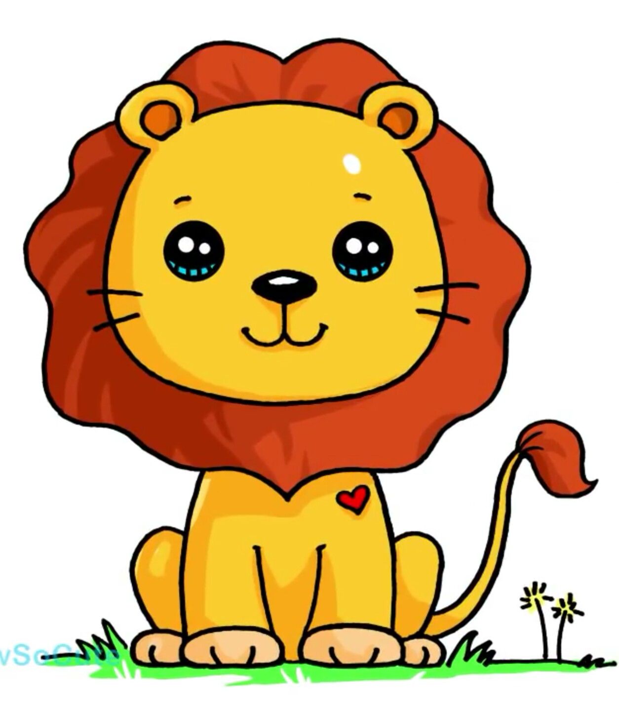 1254x1440 lion dsc tattoo in kawaii drawings, cute animal drawings - Cute Lion Drawing