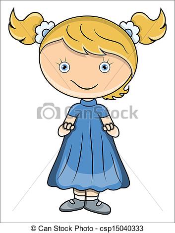 353x470 cute little baby girl vector drawing art of cute cartoon little - Cute Little Girl Drawing