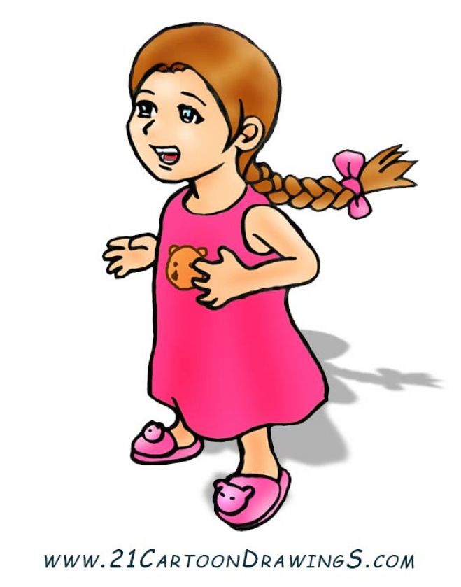 659x839 Pictures Of Cartoons Girls Image Group - Cute Little Girl Drawing