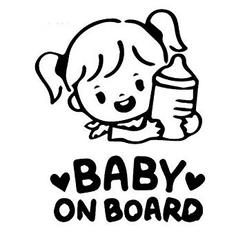 355x355 baby on board cartoon cute little girl hold - Cute Little Girl Drawing