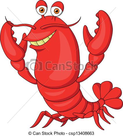 425x470 cute lobster cartoon vector illustration of cute lobster cartoon - Cute Lobster Drawing
