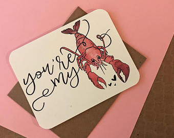 340x270 funny lobster card etsy - Cute Lobster Drawing
