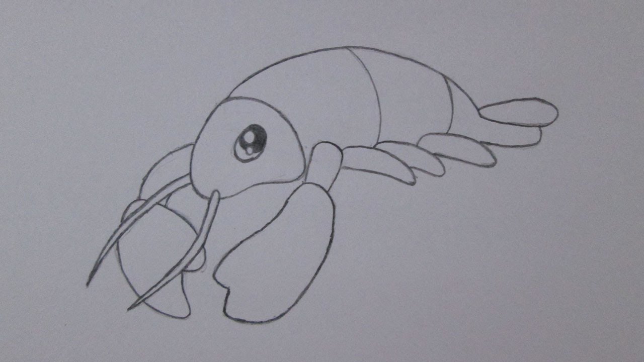 1280x720 how to draw a lobster - Cute Lobster Drawing