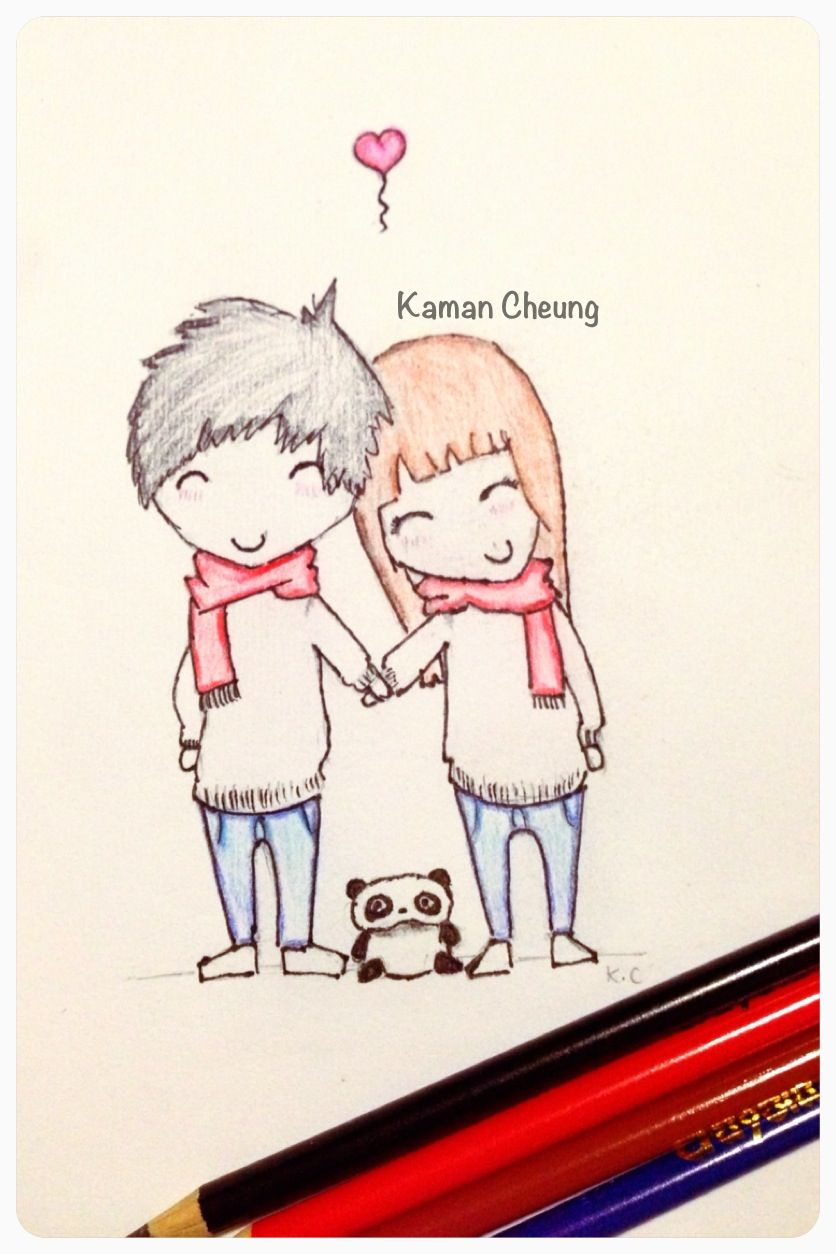 836x1254 Pencil Color Cute Love Drawings Cute Love Drawing Quotes - Cute Love Drawing Ideas