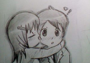 300x210 Sketch For Cute Love Cute Love Drawing Quotes - Cute Love Drawing Ideas