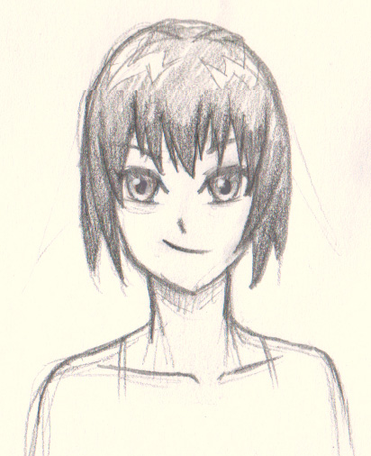 412x506 How To Draw Manga Short Hair Cute Spunky For Girl - Cute Manga Girl Drawing