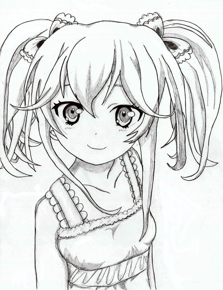784x1018 Pin On Doll Drawings With Pencil!!! - Cute Manga Girl Drawing