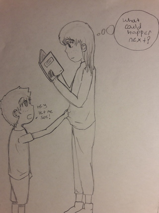 320x427 Anime Drawings On Paigeeworld Pictures Of Anime - Cute Manga Girl Drawing