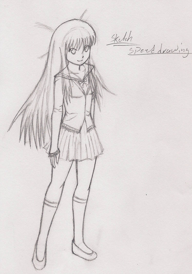 748x1069 cute animemanga girl drawing - Cute Manga Girl Drawing