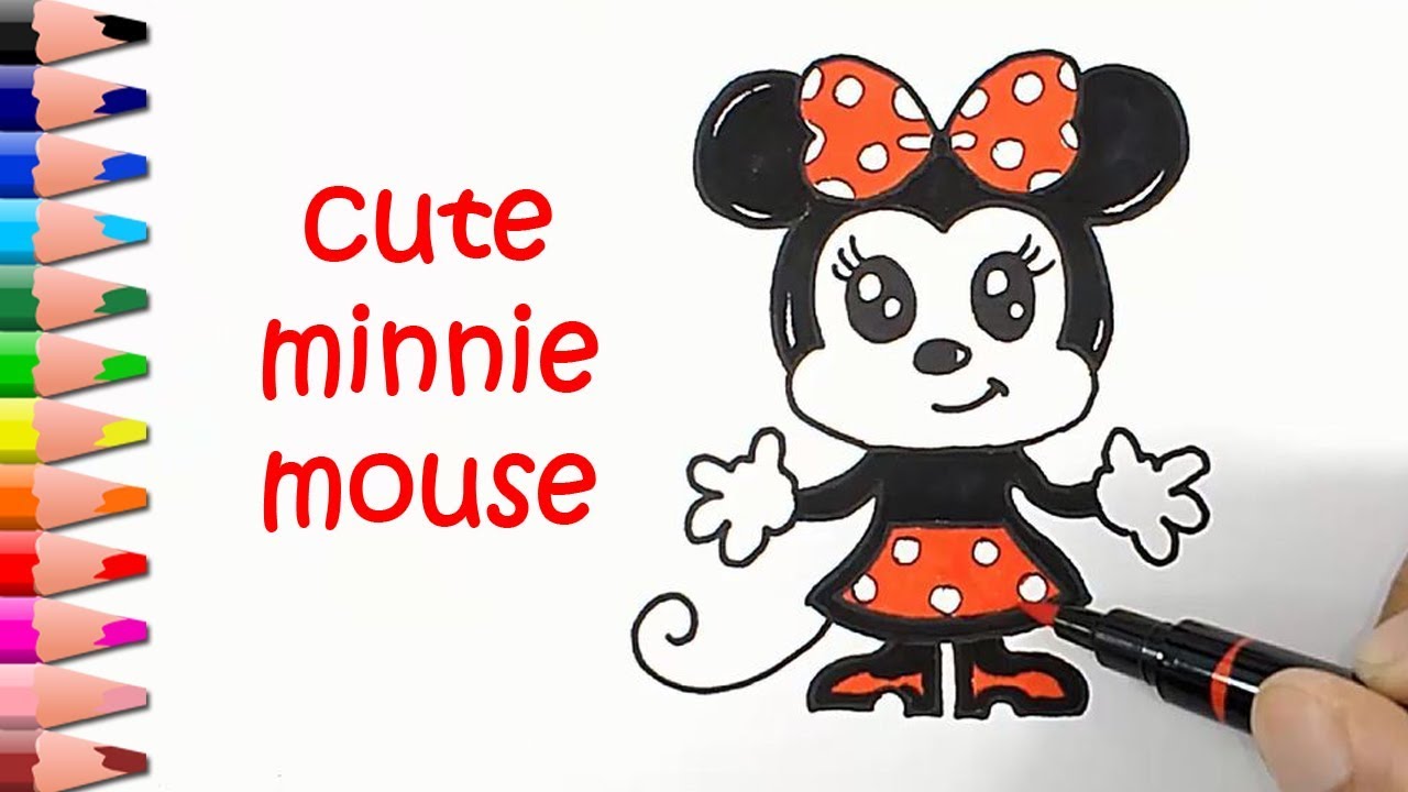 Cute Minnie Mouse Drawing At PaintingValley.com | Explore Collection Of ...