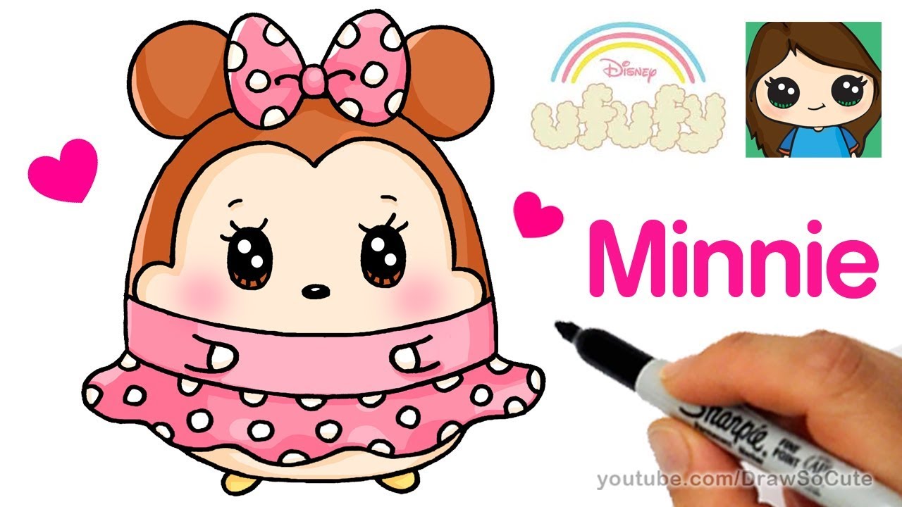 1280x720 How To Draw Minnie Mouse Easy Disney Ufufy - Cute Minnie Mouse Drawing