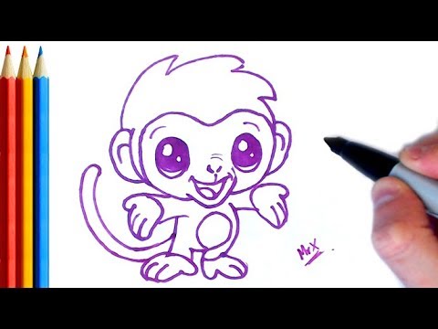 480x360 How To Draw Cute Monkey - Cute Monkey Drawing
