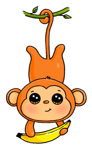 309x498 monkey artdrawings cute kawaii drawings, monkey drawing cute - Cute Monkey Drawing