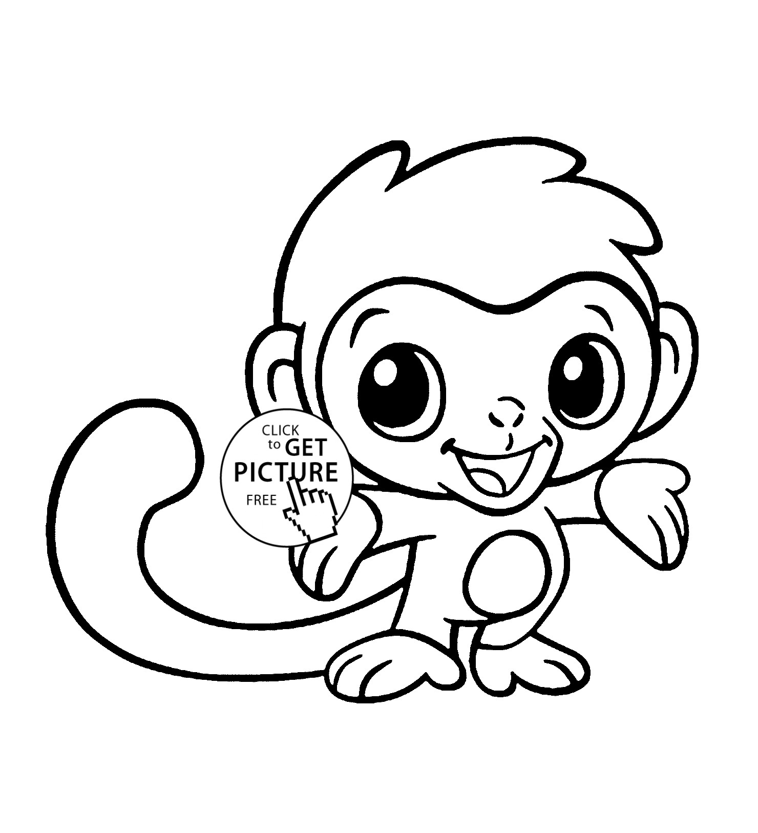 1480x1626 monkey drawings valid cute monkey drawing at getdrawings - Cute Monkey Drawing
