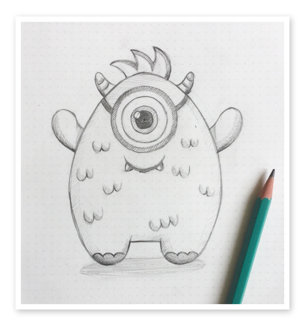 630x673 How To Create A Cute Monster Mascot In Adobe Illustrator - Cute Monster Drawings
