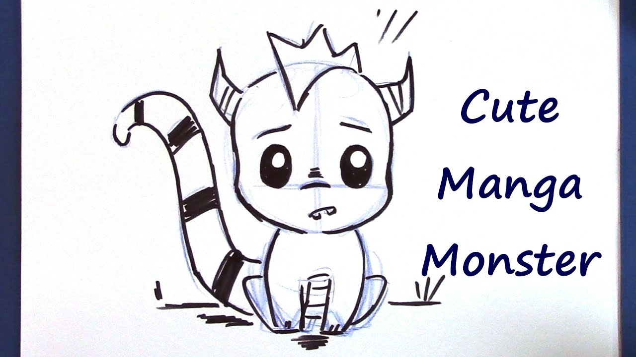 1280x720 How To Draw A Manga Monster - Cute Monster Drawings