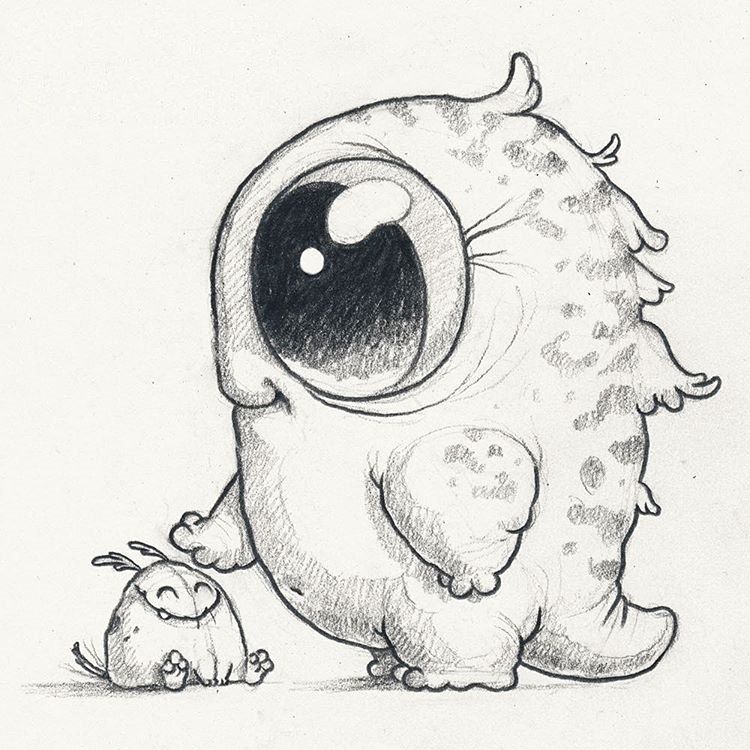 750x750 Moi Zakladki Art Cute Cartoon Drawings, Cute Monsters Drawings - Cute Monster Drawings