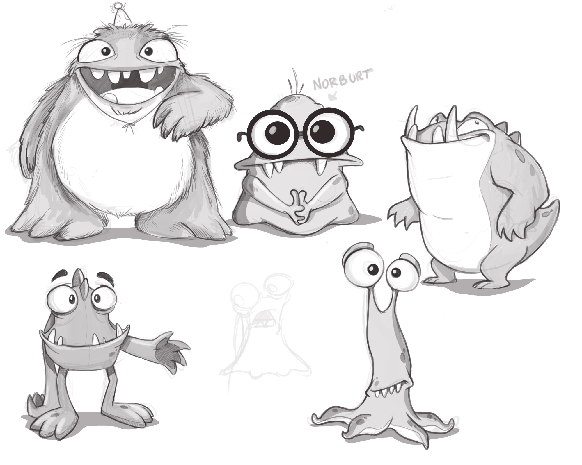 2000x1600 Cute Monster Sketches - Cute Monster Drawings