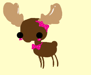 300x250 Cute Moose Drawing - Cute Moose Drawing