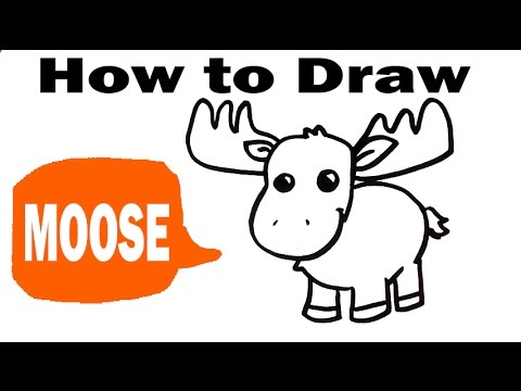 480x360 How To Draw A Moose - Cute Moose Drawing