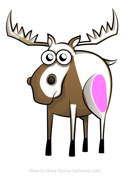 450x622 Moose Drawings - Cute Moose Drawing