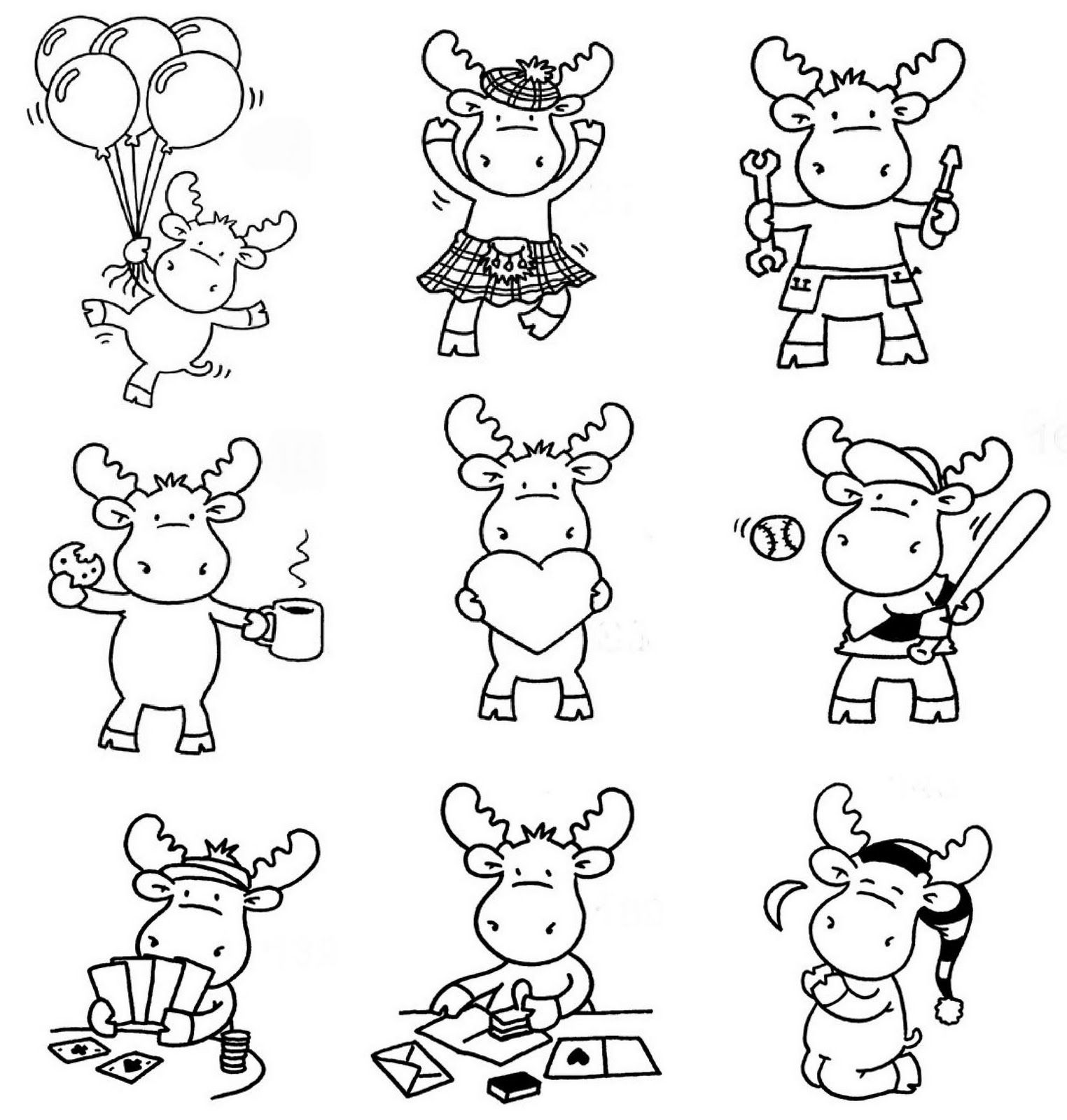 1524x1600 best moose cartoon ideas moose crafts, moose clipart - Cute Moose Drawing