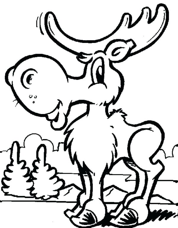 601x770 cute moose coloring pages coloring moose rock cute moose coloring - Cute Moose Drawing