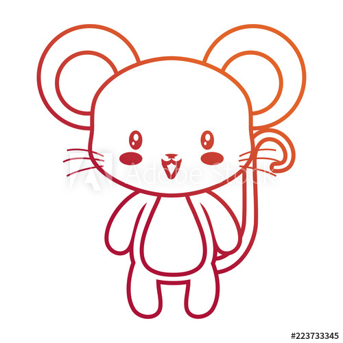 500x500 Cute Mouse Animal Baby Drawing - Cute Mouse Drawing