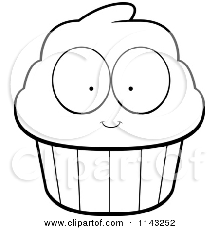 450x470 cute black and white muffin clipart - Cute Muffin Drawing