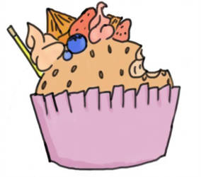 284x250 Cute Muffincupcake Drawing! - Cute Muffin Drawing