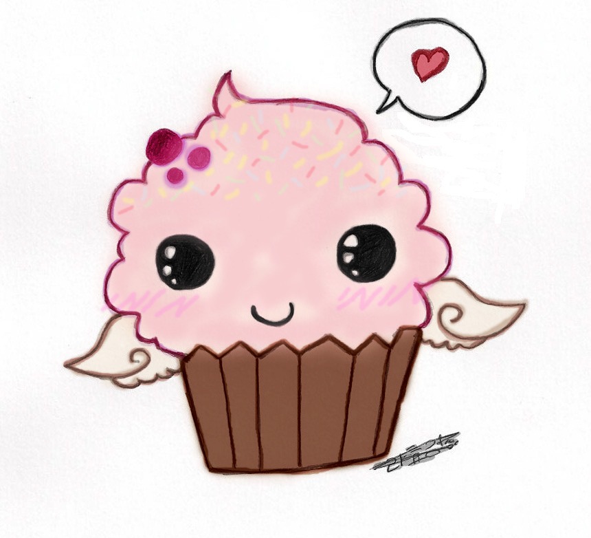 860x782 Cute Drawing With Cupcakes Cake Photo - Cute Muffin Drawing
