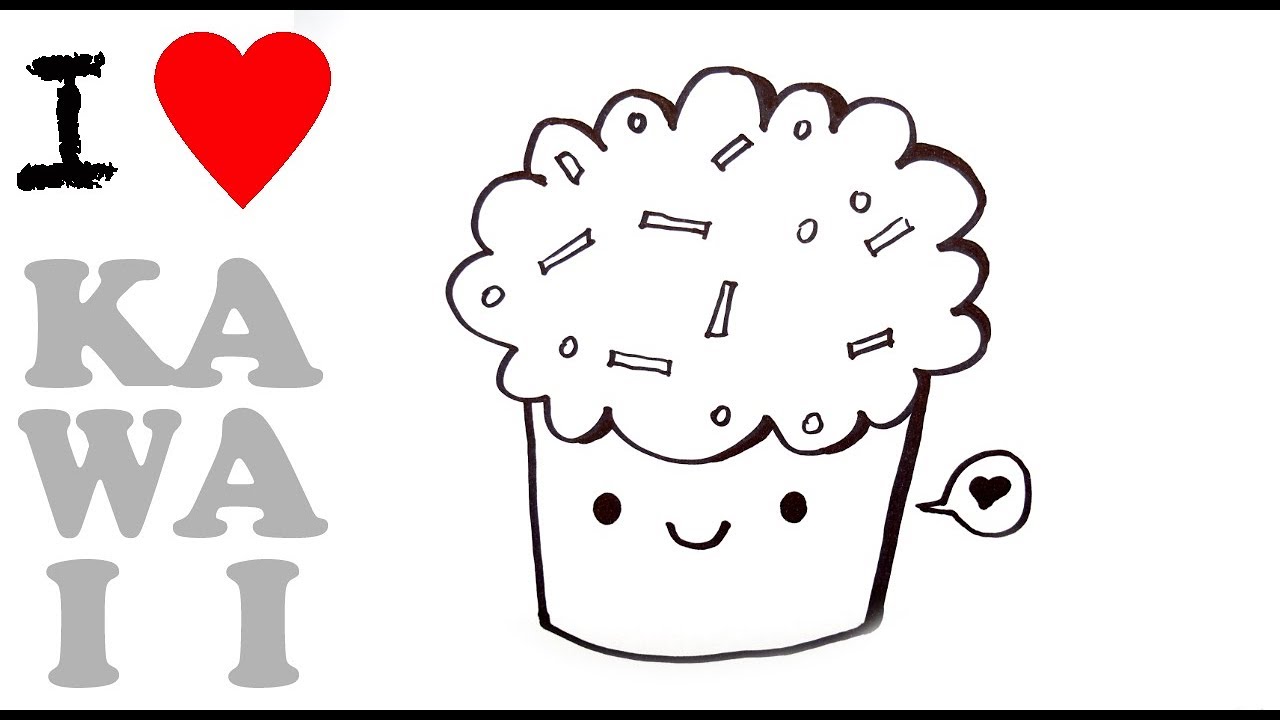 1280x720 how to draw a cute muffin easy drawing ideas - Cute Muffin Drawing