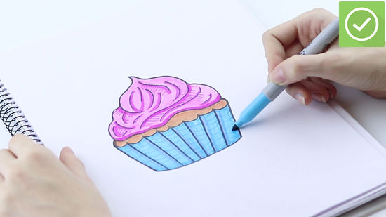 550x309 Ways To Draw A Cupcake - Cute Muffin Drawing