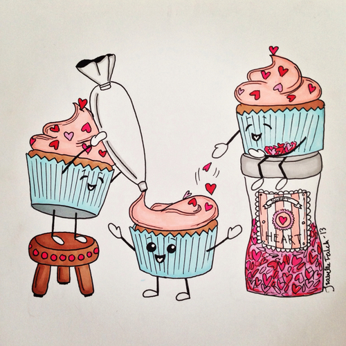 500x500 Cupcake Factory Shared - Cute Muffin Drawing