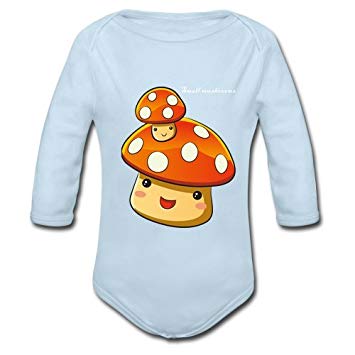 355x355 infant's wear with cute mushroom drawing and suit - Cute Mushroom Drawing