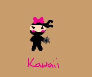 300x250 Cute Ninja Girl Drawing - Cute Ninja Drawing