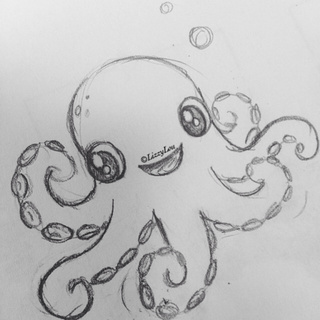 320x320 Cute Octopus Doodle I - Cute Octopus Drawing