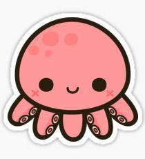 210x230 Kawaii Octopus Stickers Redbubble - Cute Octopus Drawing