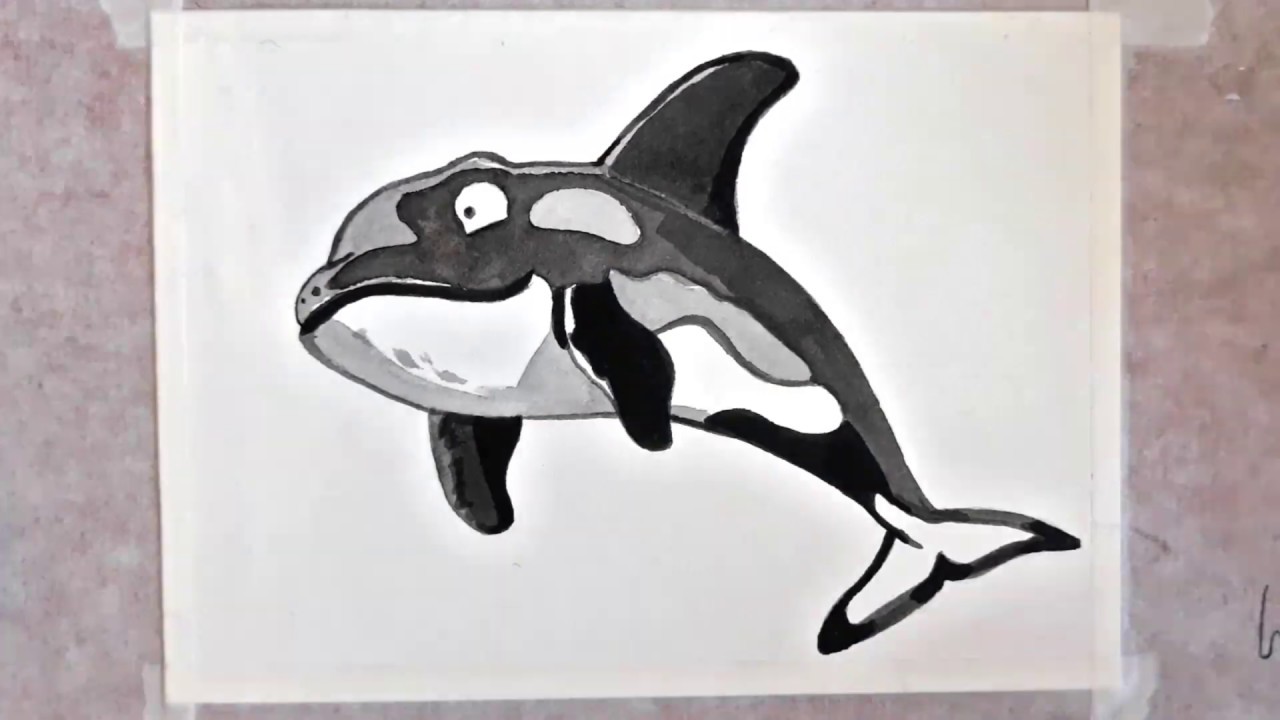 1280x720 Speed Drawing - Cute Orca Drawing