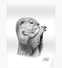210x230 Cute Otter Drawing Posters Redbubble - Cute Otter Drawing